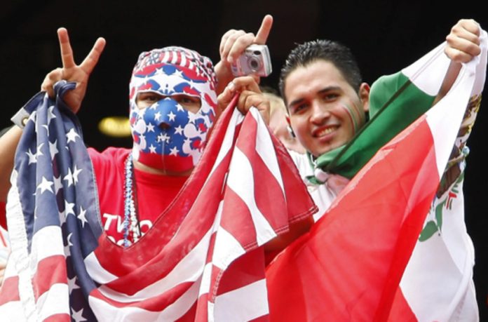 US and Mexican soccer fans