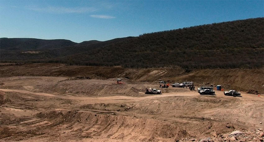 Un sitio claramente delimitado en el desierto de Sonora donde Ganfeng Lithium recibió concesiones mineras del gobierno de México.