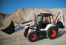 A Bobcat backhoe-loader, similar to the equipment the company plans to manufacture at its new plant in Mexico.