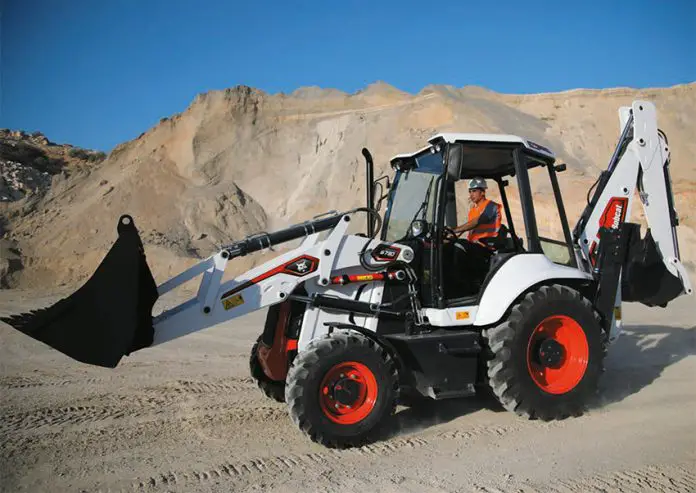 A Bobcat backhoe-loader, similar to the equipment the company plans to manufacture at its new plant in Mexico.