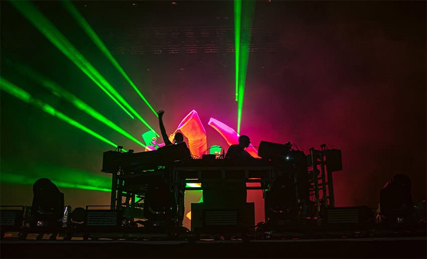 Chemical brothers play at Corona Capital music festival in Mexico City in 2023