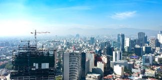Mexico City aerial view
