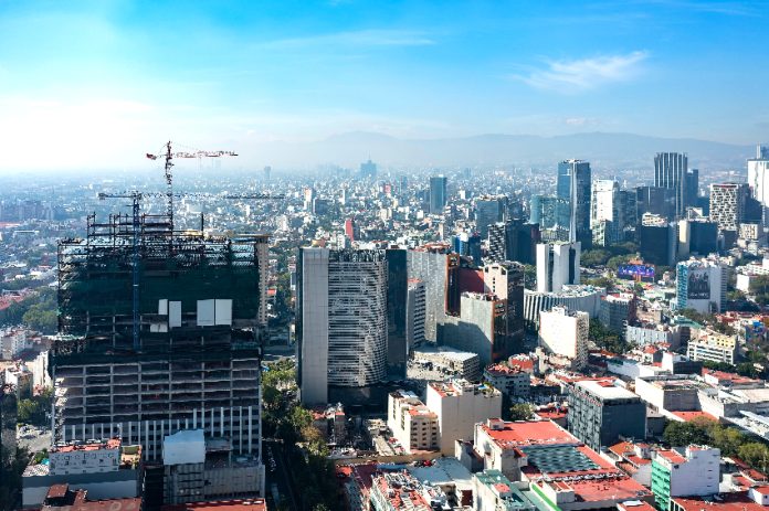 Mexico City aerial view