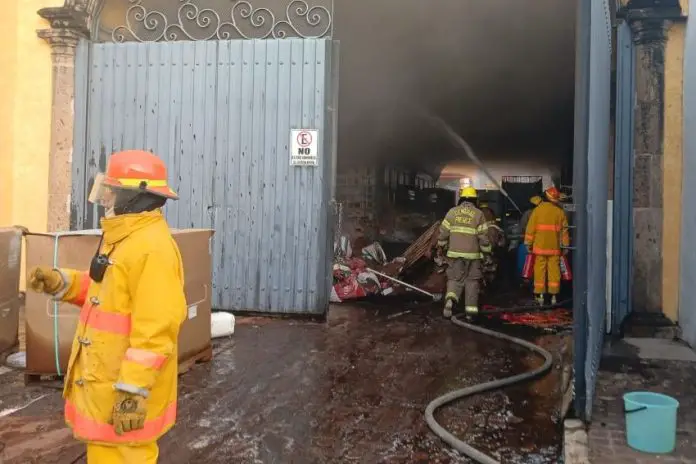 The La Rojeña distillery caught fire on Tuesday after a tank exploded.