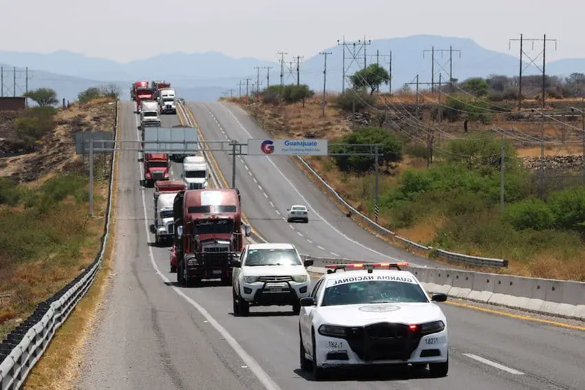 A highway in Guanajuato, a state where crime makes it hard to do business in Mexico