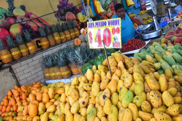 Mangos for sale at a market