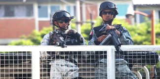 Members of the National Guard on patrol