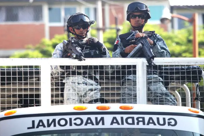 Members of the National Guard on patrol