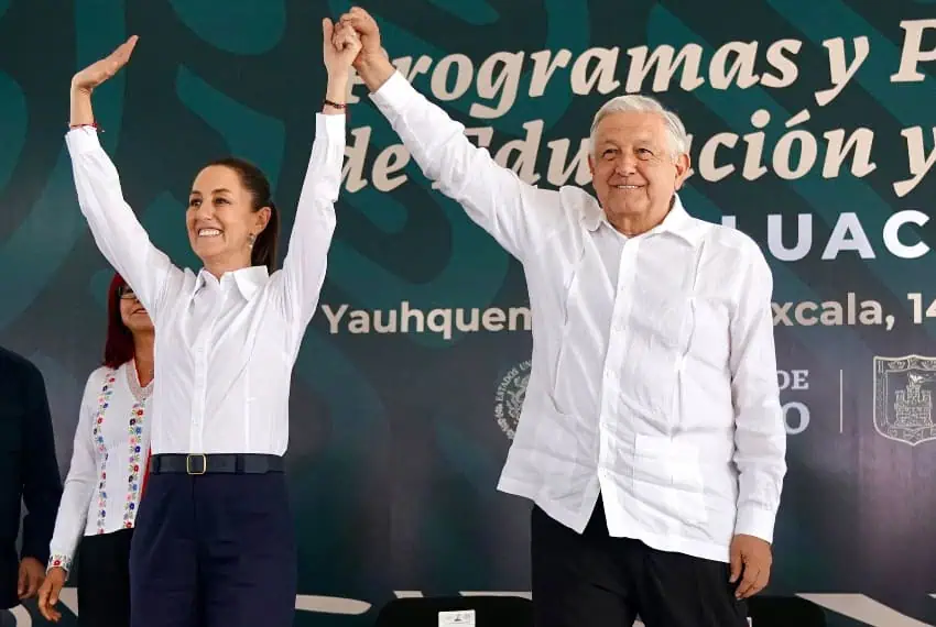 Claudia Sheinbaum con Andrés Manuel López Obrador