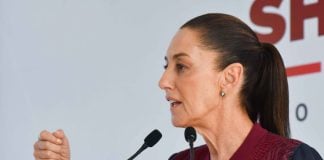 Claudia Sheinbaum speaks at a press conference