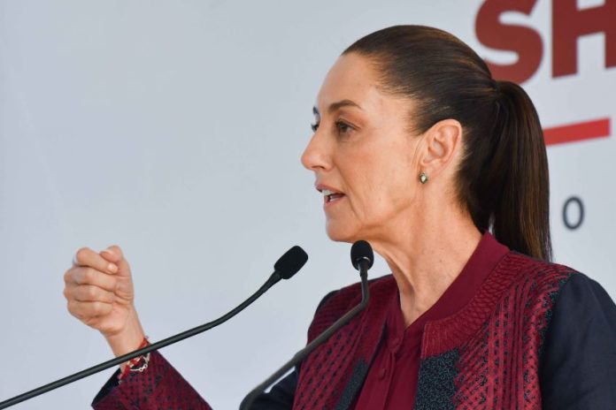 Claudia Sheinbaum speaks at a press conference