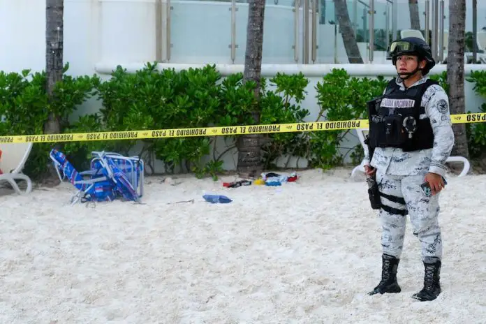 The boy and his family were on a beach behind Hotel Riu in the hotel zone of Cancún.