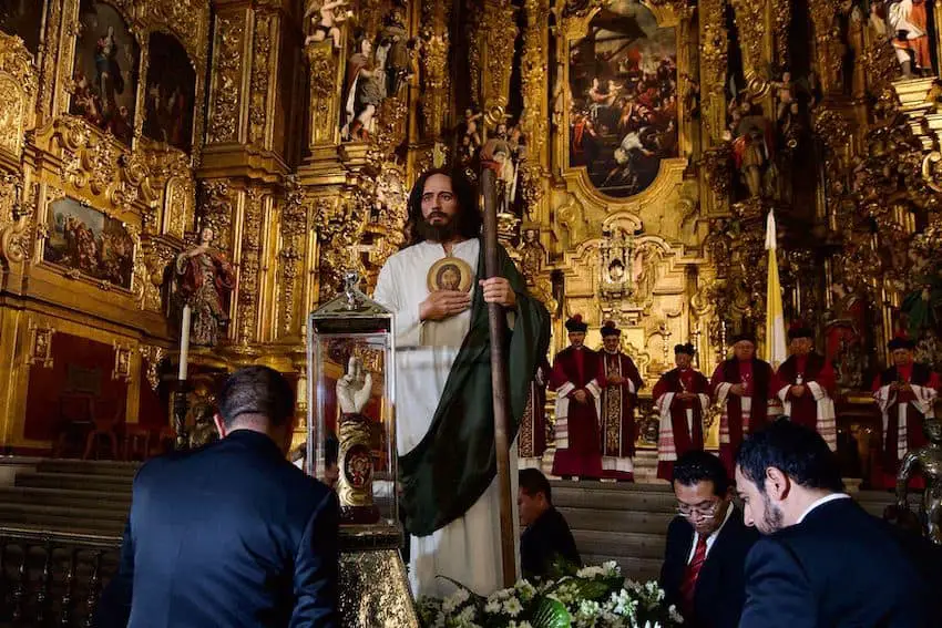 The relic will make stops at several Mexico City churches before moving onto México state, Tlaxcala and Puebla. 