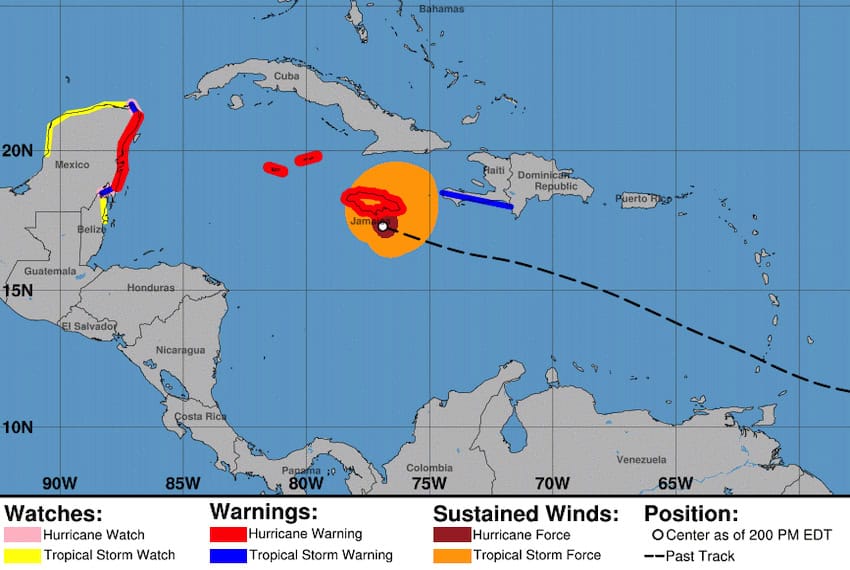 Quintana Roo is under a hurricane warning, while Yucatán and Campeche are under watch as Beryl approaches the peninsula.