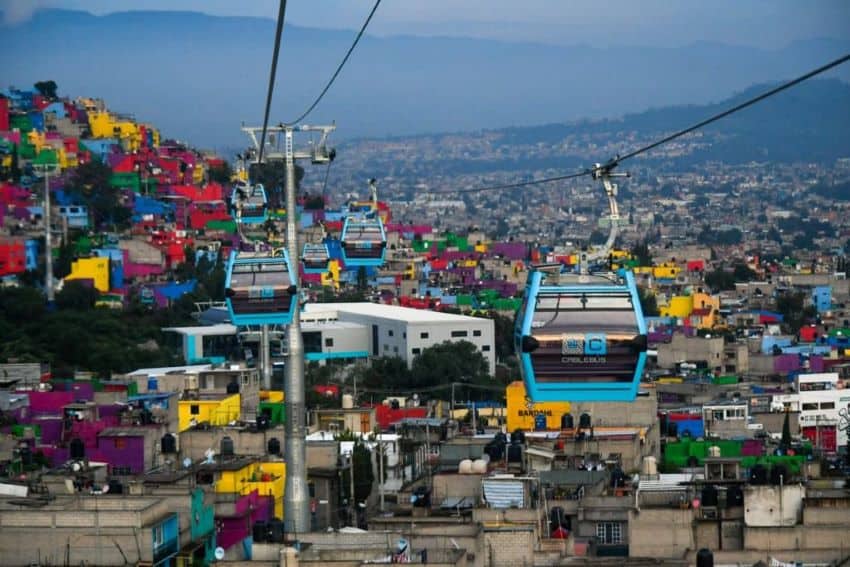 View from cable car in Iztapalapa