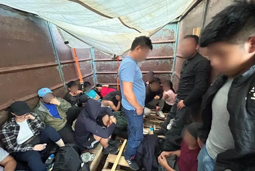 63 migrants from Central America were discovered in the bed of a cargo truck at a military checkpoint in northern Chihuahua