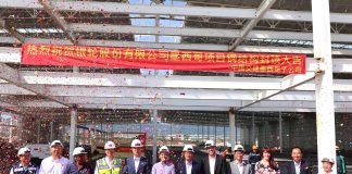 Mexican and Chinese business people at Hofusan Industrial Park