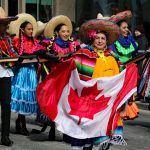 Mexicans with a Canadian flag