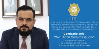 Milton Morales Figueroa was head of the Mexico City strategy, tactics and special operations unit of the Mexico City Security Ministry (SSC).