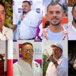 Mugshots of eight people who won in Michoacan's 2024 local elections. as trans women. They all appear conventionally male.