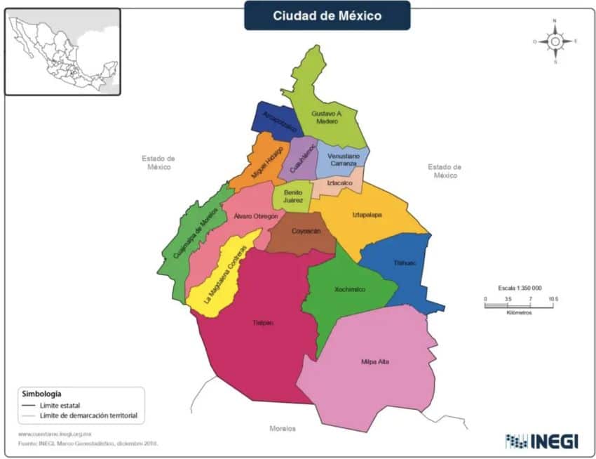 Map of CDMX