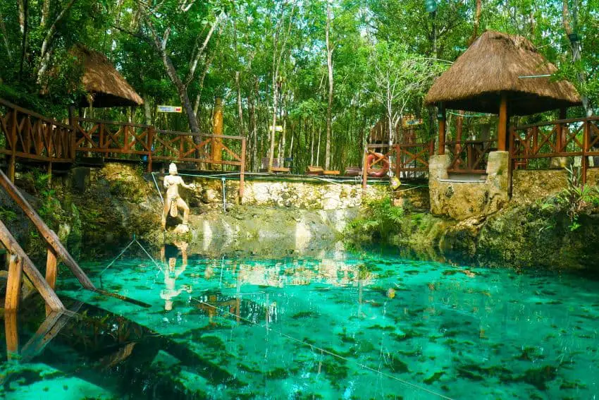 Gazebos around a cenote