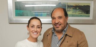 Claudia Sheinbaum with her new chief of staff, Lázaro Cárdenas Batel.