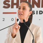 President-elect Claudia Sheinbaum speaks at a conference.