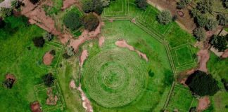 Aerial view of Guachimontones, Jalisco