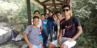 Happy migrant children