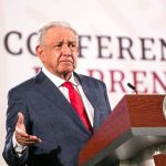 AMLO at the morning press conference discussing reforms