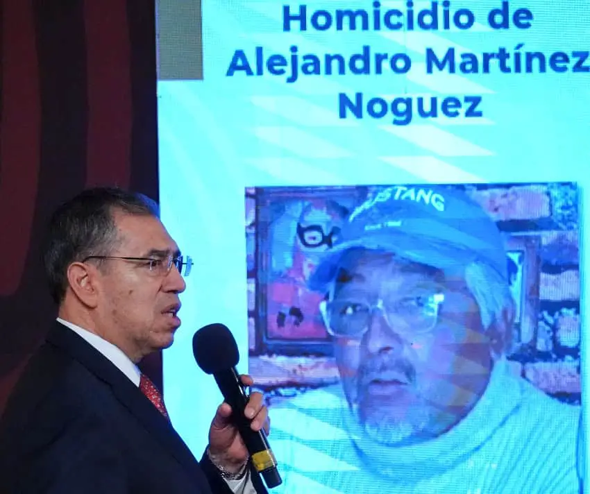 Luis Rodríguez Bucio at the morning press conference