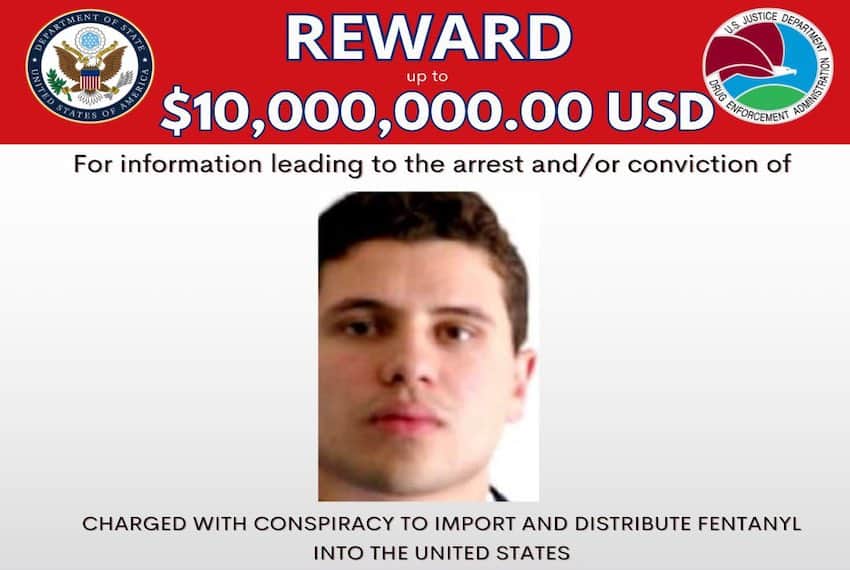 A reward for information leading to Iván Archivaldo Guzmán Salazar, another of El Chapo's sons.