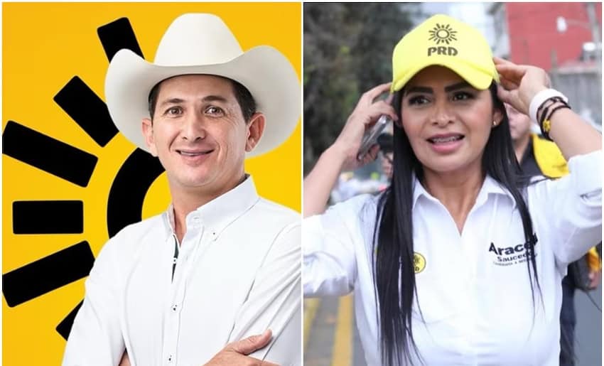 Fotos de campaña de José Herrera y Araceli Saucedo