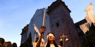 Protesters against the judicial reform in Zacatecas