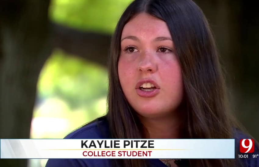 Oklahoma college student Kaylie Pitzer on News 9