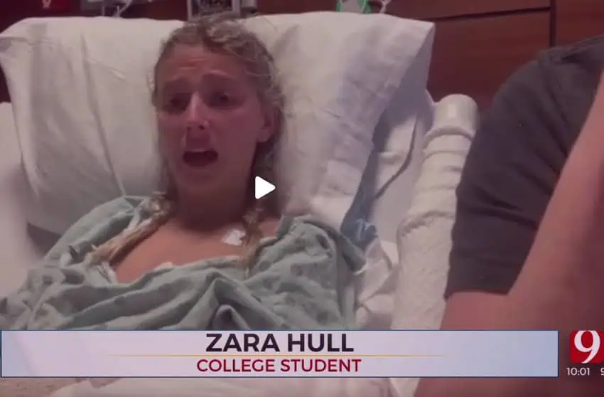 Oklahoma college student Zara Hull on News 9