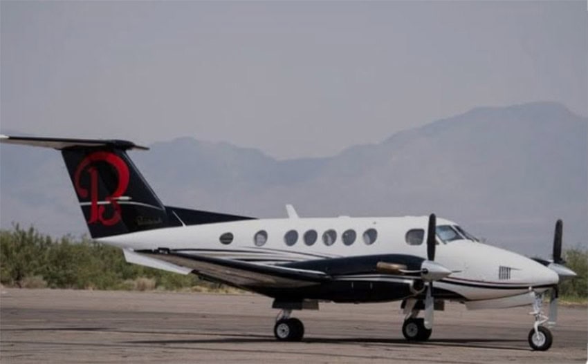 The plane in which 'El Mayo' Zambada was allegedly kidnapped and brought to the U.S., a possible act of treason to Mexico.