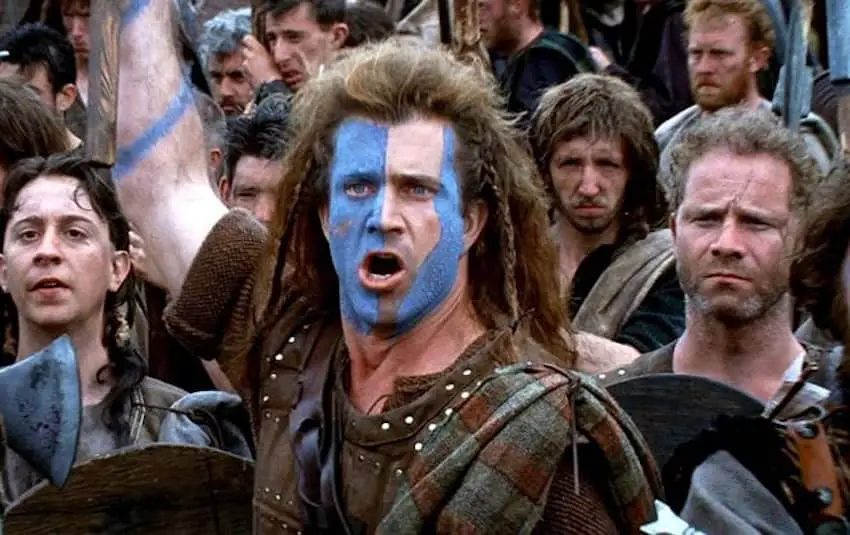 Mel Gibson in Braveheart