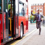 Man chasing a bus