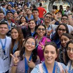 Large group of students take selfie at the 2023 Congress of the Dolphin Program.