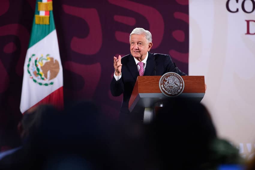 President López Obrador during a press conference