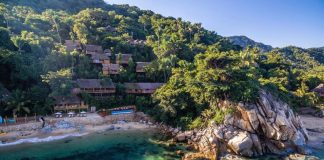 Beautiful view of Xinalani Boutique by the sea of Cabo Corrientes, Mexico