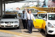 On-site taxi companies are available for curb-side pickup at Mexico City International Airport.