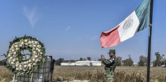 A memorial to the victims of a Pemex pipeline explosion in January 2019 that killed 137.