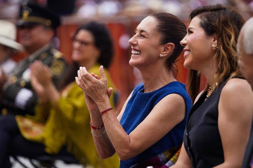 Claudia Sheinbaum during AMLO's sixth report to the nation on Sept. 1, 2024