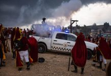 The National Guard arrived shortly after the fight broke out at Las Morismas de Bracho.