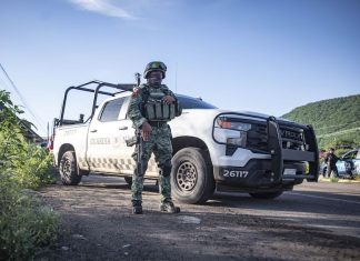 A National Guard agent in Culiacán, Sinaloa