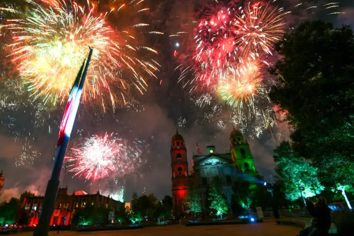 Fireworks in Toluca, México state