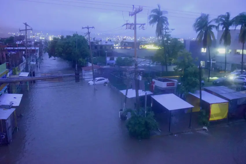 Flooding in Acapulco after Tropical Storm John